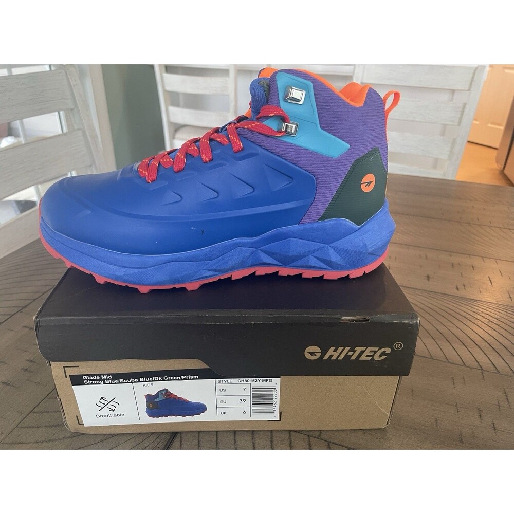 Hi-Tec Glade Mid Youth Size 7/ Women 8.5 High-Top Sneaker Multicolor NEW IN BOX